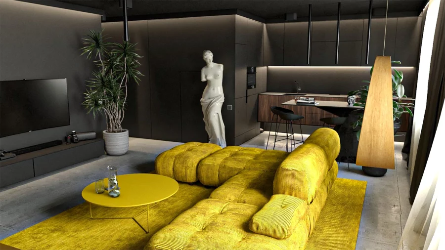04 black living room