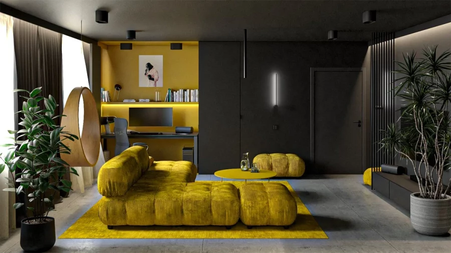 07 black living room