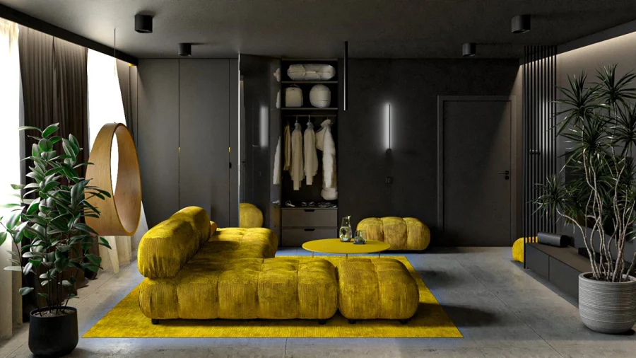 08 black living room