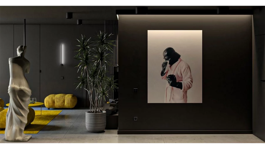 10 black living room