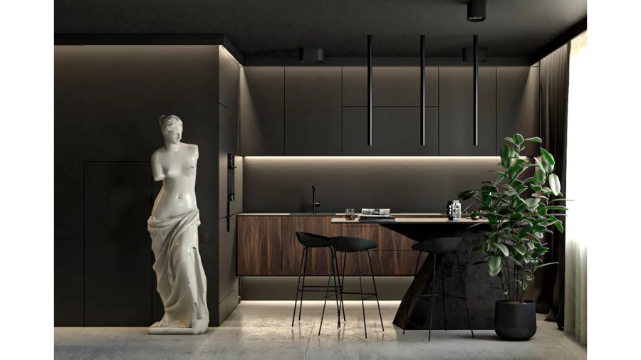 3 black kitchen