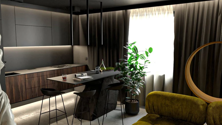 4 black kitchen